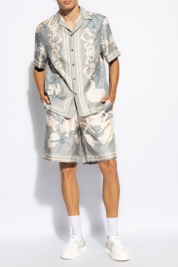 Versace Shirt with 'Barocco Sea' print